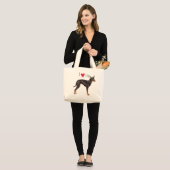 Grand Tote Bag J'aime mon jouet Manchester Terrier (Devant (modèle))
