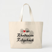 Grand Tote Bag J'aime mon Rhodesian Ridgeback (Devant)