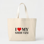 Grand Tote Bag J'aime mon Shih Tzu (Devant)
