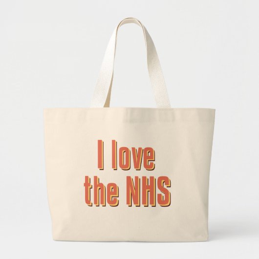 Grand Tote Bag J'aime NHS (Devant)