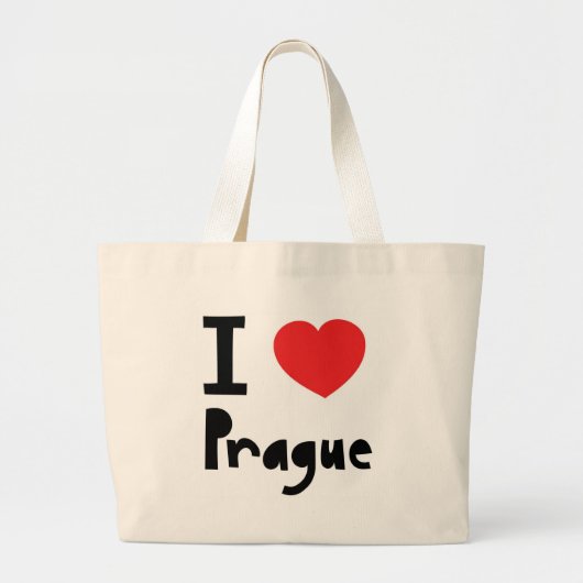 Grand Tote Bag J'aime Prague (Devant)
