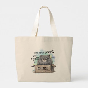 Grand Tote Bag J'aimerais que plus de gens parlent couramment
