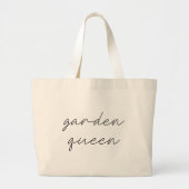 Grand Tote Bag Jardin moderne Queen Plante Lover Script (Devant)