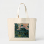 Grand Tote Bag Jasper Océan à Taches Vertes (Devant)