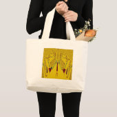 Grand Tote Bag jaune (Devant (produit))