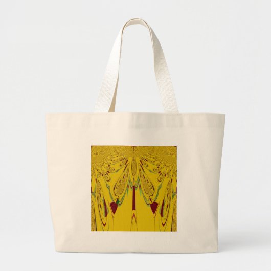 Grand Tote Bag jaune (Devant)