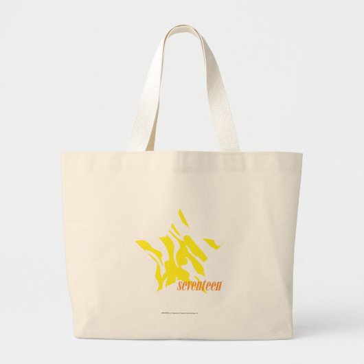 Grand Tote Bag Jaune 3 de zèbre (Devant)