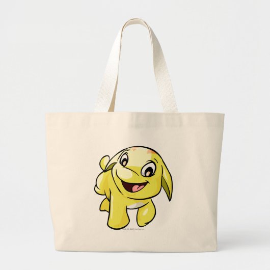 Grand Tote Bag Jaune de Poogle (Devant)
