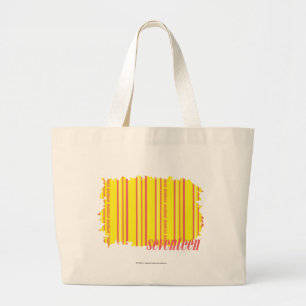 Grand Tote Bag Jaune mince 2 de rayures