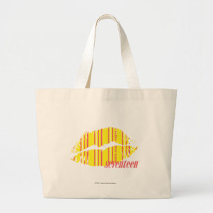 Grand Tote Bag Jaune mince de rayures