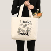 Grand Tote Bag Je construis des robots (Devant (produit))