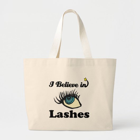 Grand Tote Bag je crois aux cils (Devant)