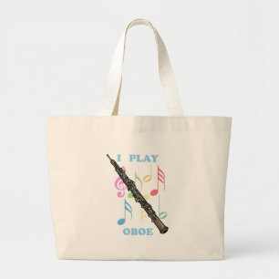 Grand Tote Bag Je joue le hautbois