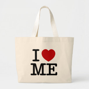 Grand Tote Bag Je m'aime coeur je dignité de confiance