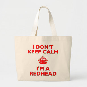 Grand Tote Bag Je ne garde pas le calme que je suis un roux