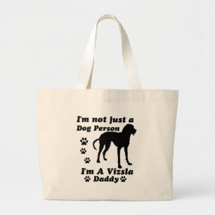 Grand Tote Bag Je ne suis pas simplement une personne de chien ;