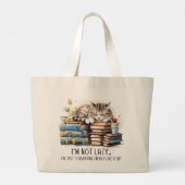 Grand Tote Bag Je ne suis pas un chat mignon (Dos)