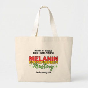 Grand Tote Bag Je pense à ma MASTERY MELANIN d'entreprise noire
