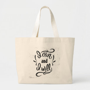 Grand Tote Bag Je peux et je vais le faire