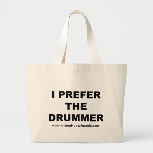 Grand Tote Bag Je préfère le batteur - la crise de nerfs (Devant)
