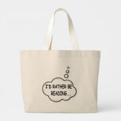 Grand Tote Bag Je préfère lire (Dos)