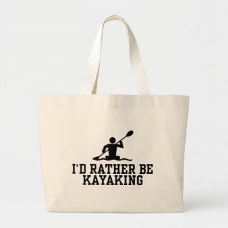 Grand Tote Bag Je préférerais être Kayak