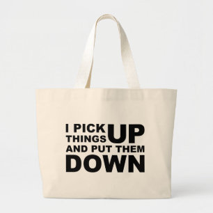 Grand Tote Bag Je prends des choses et je les mets avale