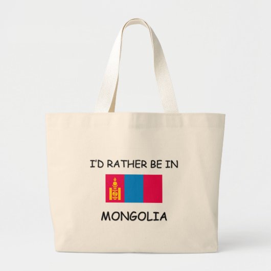 Grand Tote Bag Je serais plutôt en Mongolie (Devant)