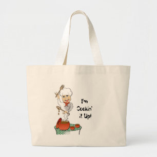 Grand Tote Bag Je suis Cookin il !