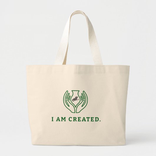 Grand Tote Bag Je Suis Créé (Devant)