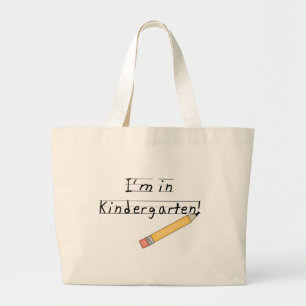 Grand Tote Bag Je suis en T-shirts et cadeaux de jardin d'enfants