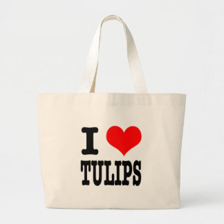 GRAND TOTE BAG JE SUIS FOU (AIME) DE TULIPES