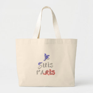 Grand Tote Bag Je Suis Paris J'aime Paris