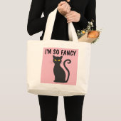 GRAND TOTE BAG JE SUIS TELLEMENT FANCY CHAT TOTES PURSES (Devant (produit))