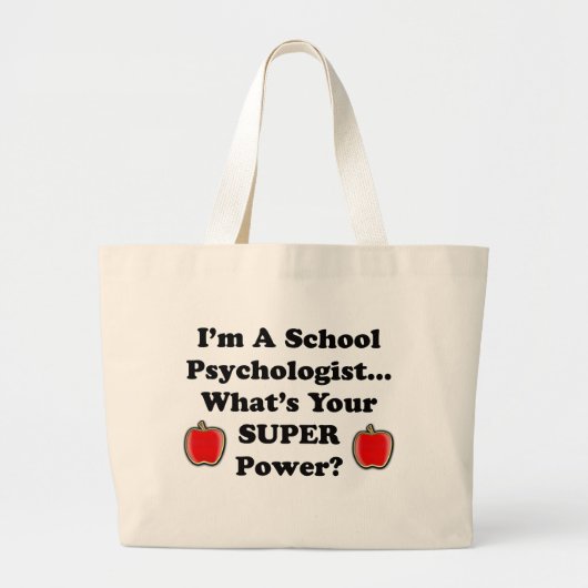 Grand Tote Bag Je suis un psychologue d'école (Devant)
