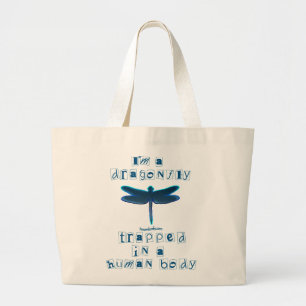Grand Tote Bag Je suis une libellule
