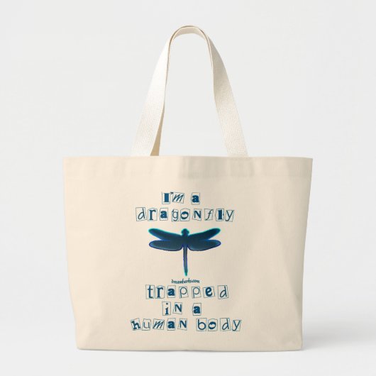 Grand Tote Bag Je suis une libellule (Devant)