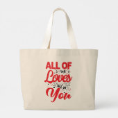 Grand Tote Bag Je t'aime tous (Dos)