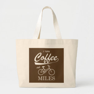 Grand Tote Bag Je Transforme Le Café En Miles