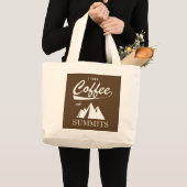 Grand Tote Bag Je Transforme Le Café En Sommets (Devant (produit))