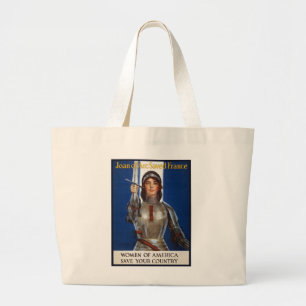 Grand Tote Bag Jeanne d'Arc WPA féminisme américain français publ