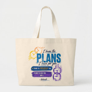 Grand Tote Bag Jérémie 29:11 Espoir. Objectif. Promesse.