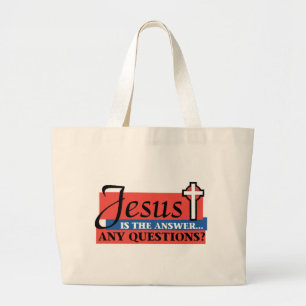 Grand Tote Bag Jésus est la réponse