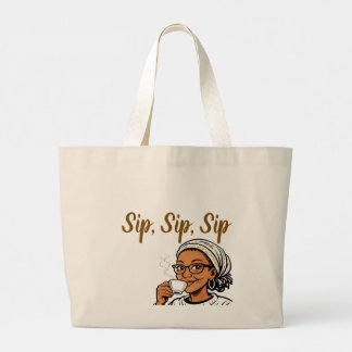 Grand Tote Bag Jésus et mon thé