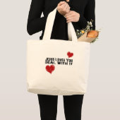 Grand Tote Bag Jésus vous aime : Affaire avec elle (Devant (produit))