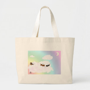 Grand Tote Bag Jeu au-dessus du pont en arc-en-ciel