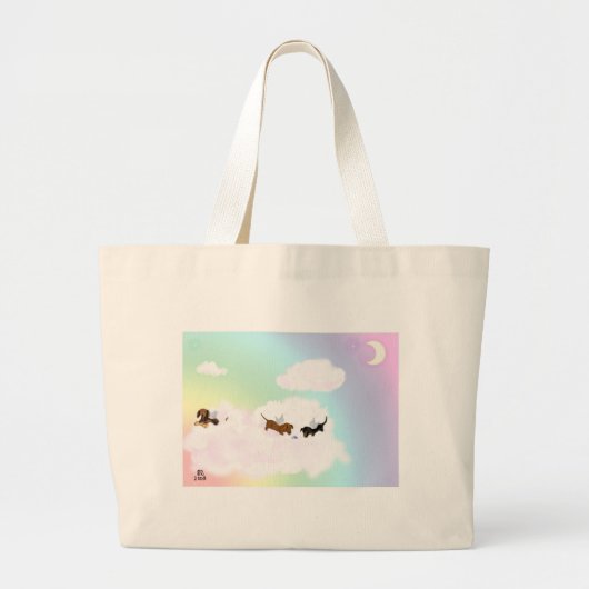 Grand Tote Bag Jeu au-dessus du pont en arc-en-ciel (Devant)
