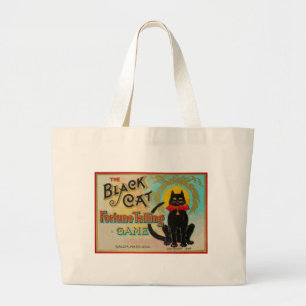 Grand Tote Bag Jeu de narration Fortune Chat Noir