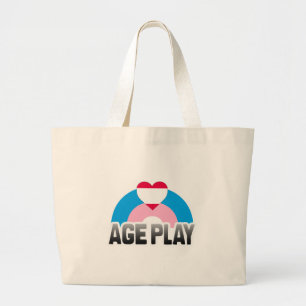 GRAND TOTE BAG JEU DE RÔLE SUR L'ÂGE ARC-EN-CIEL