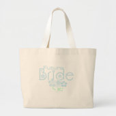 Grand Tote Bag Jeune mariée bleue en pastel d'avenir de fleurs (Devant)